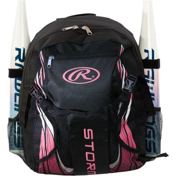 Backpack Equipment Bag | Girls T-Ball/Youth Baseball & Softball |Multiple Colors - Picture 1 of 7